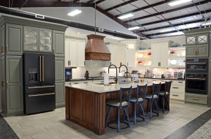 Contemporary Style Bath Design image by Guthrie Kitchen & Bath Plus Kitchen cabinetry display at the Guthrie Kitchen & Bath Plus showroom