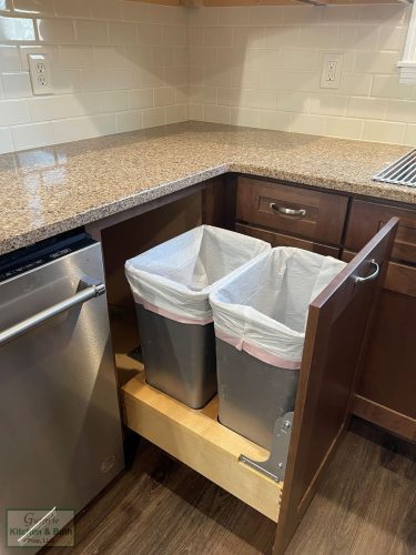 double trash can pull out